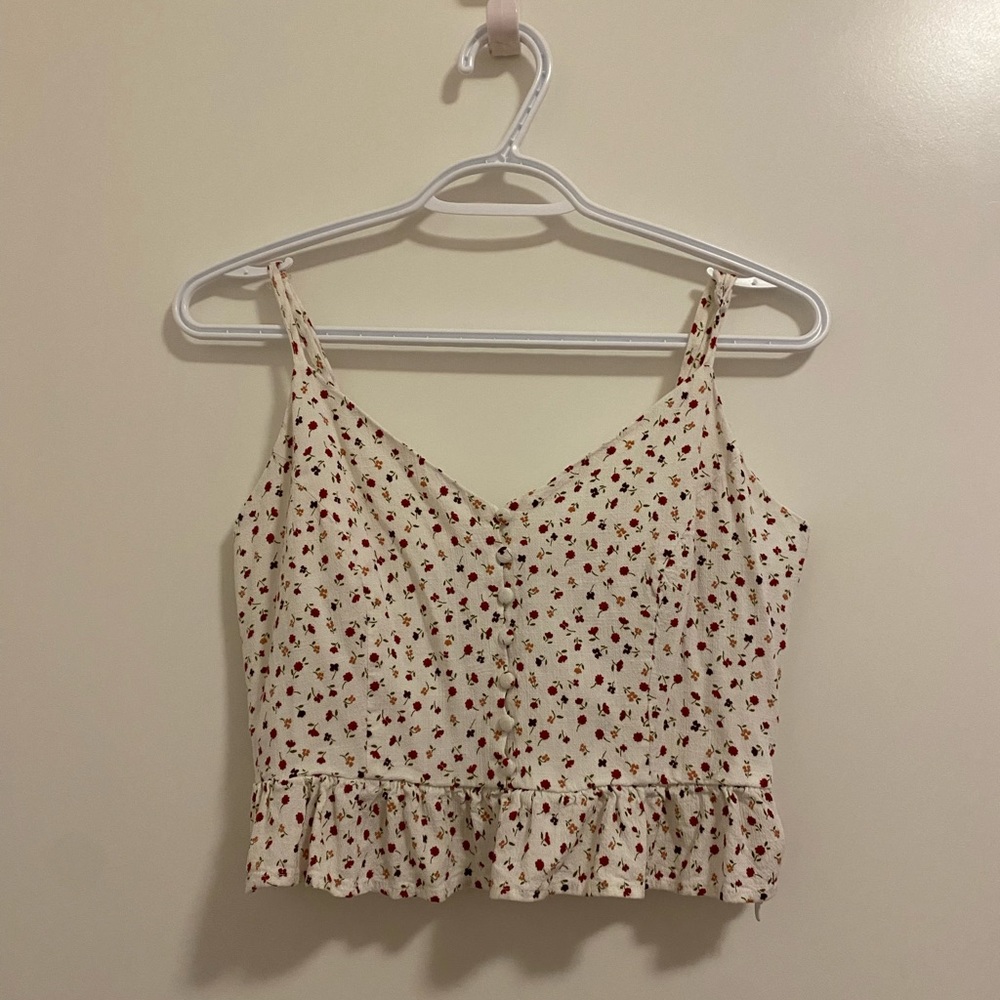 3/$20 forever 21 cropped floral tank top